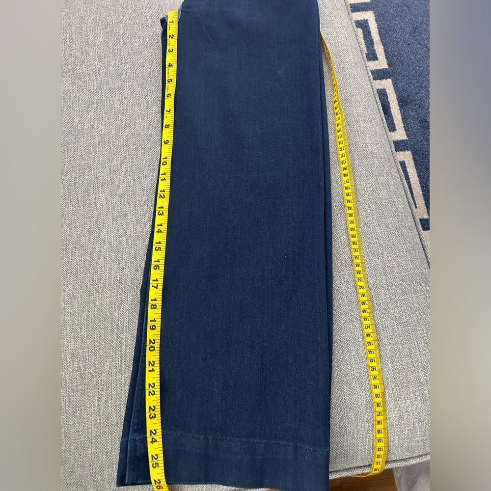 Anthropologie The Colette Crop High-Rise Wide-Leg Dark Blue Jeans by Maeve - Picture 10 of 14